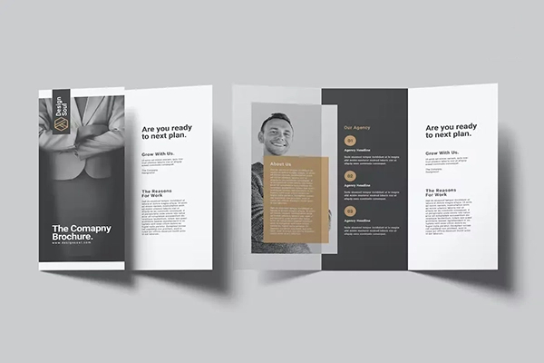 Professional brochure design process