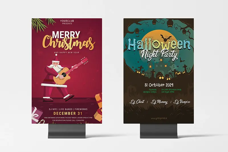 Christmas and Halloween brochure design Ireland