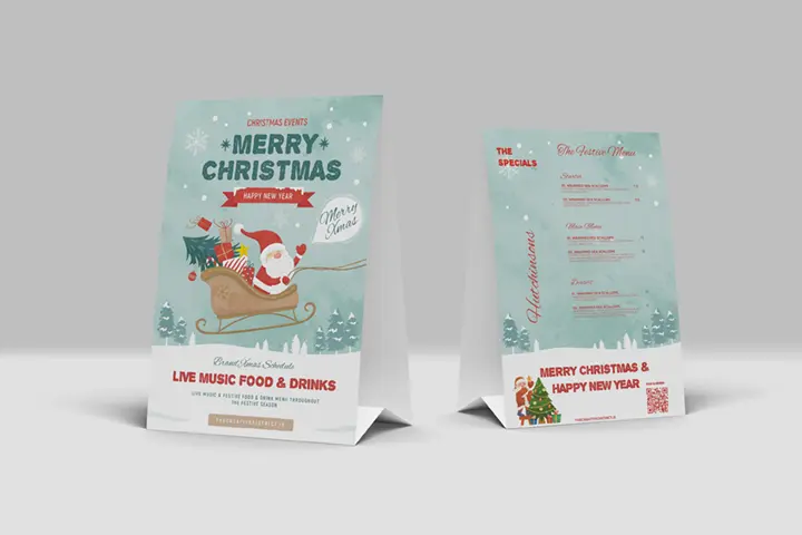 Christmas table tent design 2