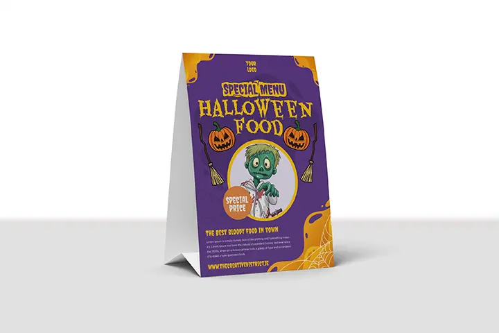Table tent design sample 5