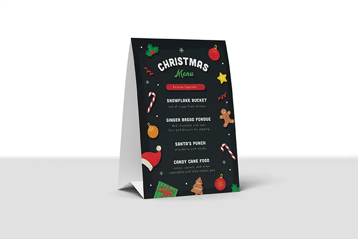 Table tent design sample 7